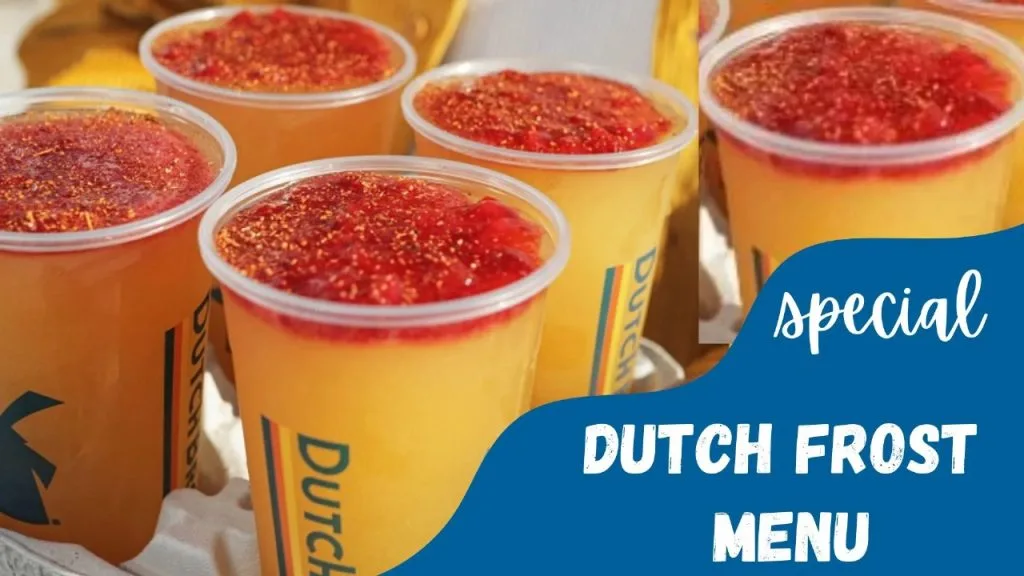 Dutch bros Frost Menu